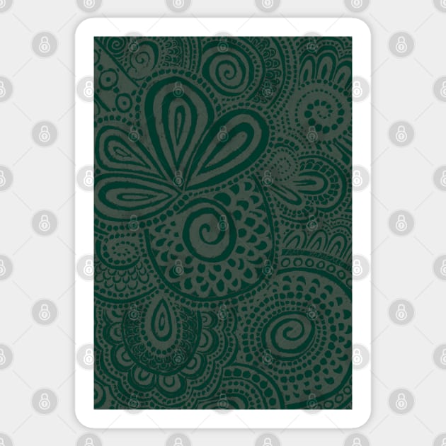 Silver Green Pina Swirls Sticker by AmyMinori